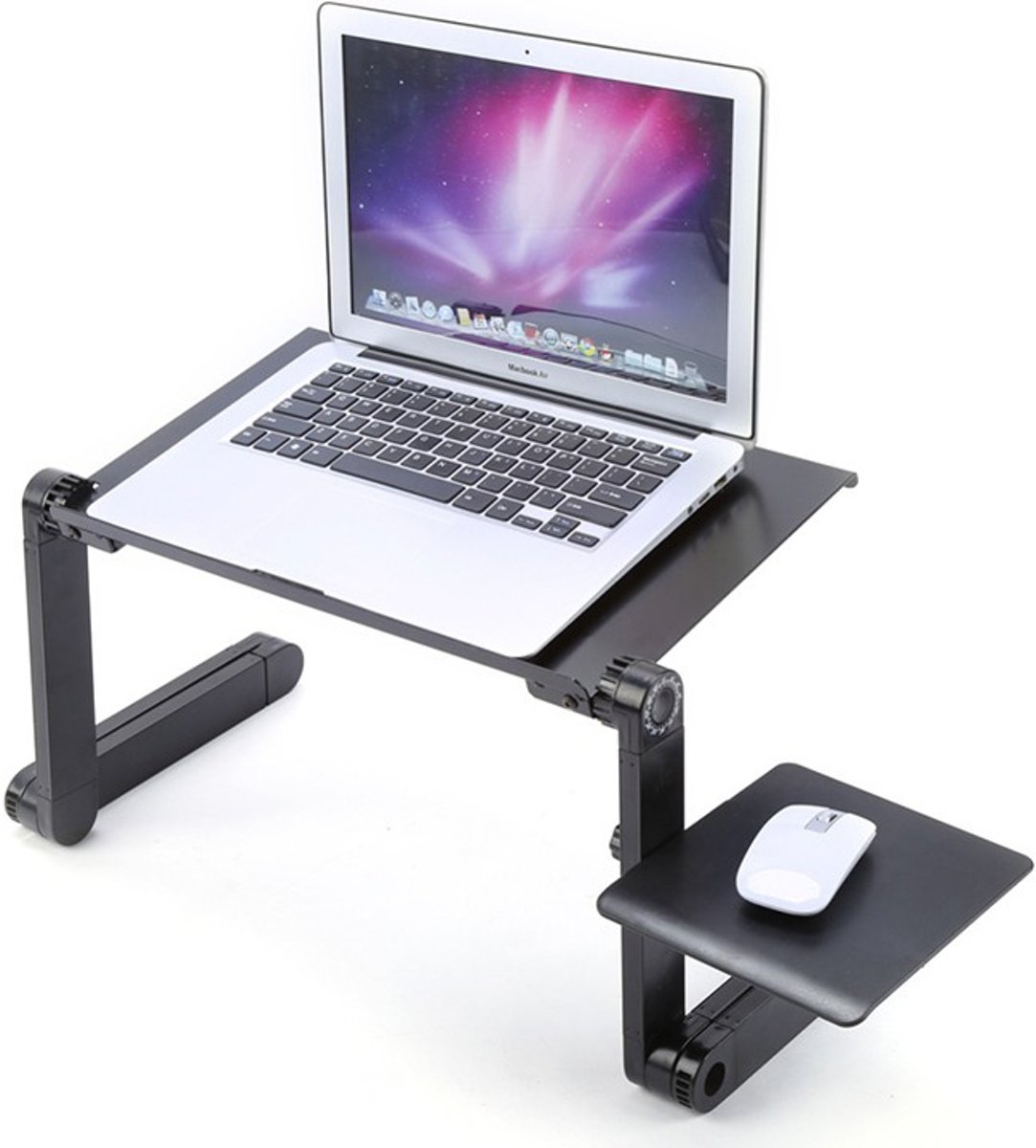 HomeDays Laptoptafel | Laptop Standaard voor MacBook en Laptops | Ergonomishce Laptop Houder | Opvouwbaar met Muisbord en Ventilatoren